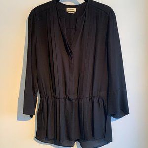 L'AGENCE - 100% Silk Black Blouse